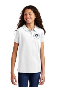 WAAS Port Authority Girls Cut Silk Touch Peter Pan Collar Polo