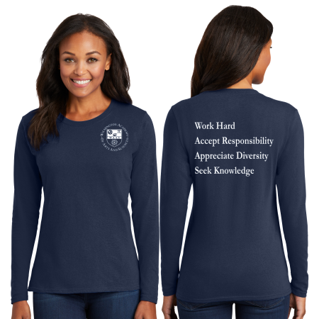 WAAS Port & Company Ladies Cut Long Sleeve Core Cotton Tee