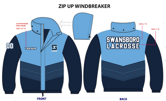 Swansboro Lax Wind Jacket w/ Snap Off Hood