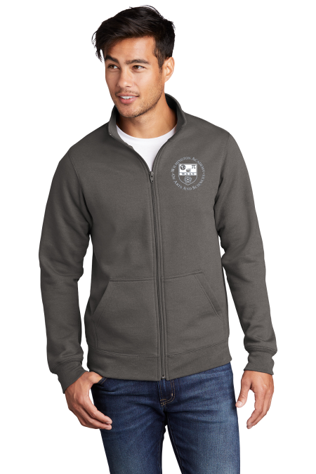 WAAS Port & Company Unisex Cut Full-Zip Collared Sweatshirt