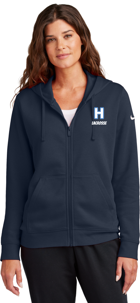 Hoggard Women's Lacrosse Nike Women's Club Fleece Sleeve Swoosh Full-Zip Hoodie