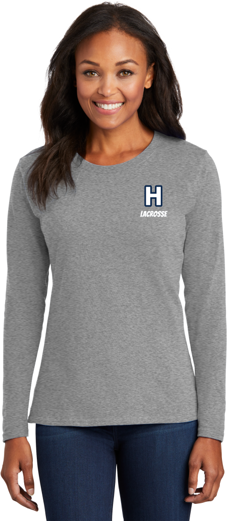 Hoggard Women's Lacrosse Port & Company® Women's Long Sleeve Core Cotton Tee