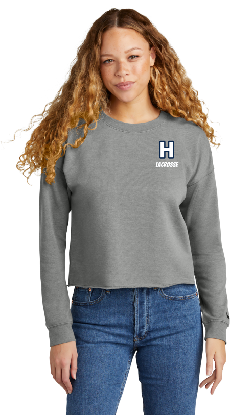 Hoggard Women's Lacrosse New Era® Women's Tri-Blend Fleece Crop Crew