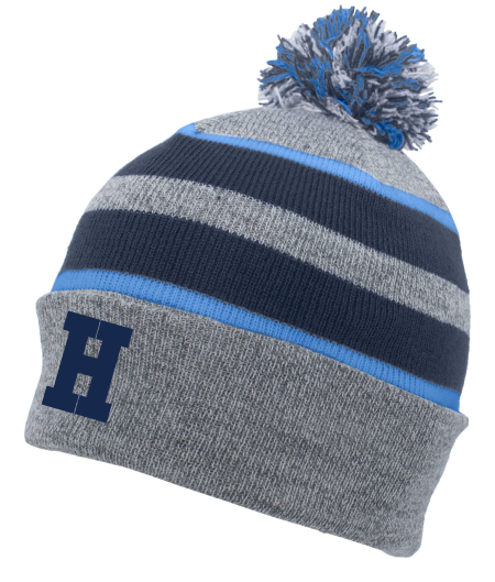 Hoggard Lacrosse Knit Fold Over Pom-Pom Beanie