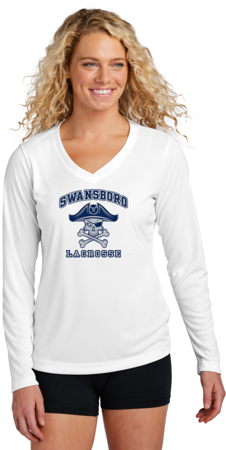 Swansboro Lacrosse Sport-Tek® Women's Long Sleeve PosiCharge® Competitor™ V-Neck Tee